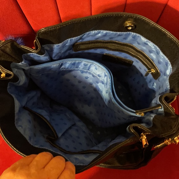 JUICY COUTURE BLACK LEATHER BAG - Picture 6 of 10